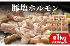 【久上 工藤商店】味付け豚ホルモン（塩）200g　5袋セット