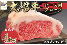  北海道ブランド牛大容量 大沼牛ブロック（ロースブロック4kg） ふるさと納税 人気 おすすめ ランキング 北海道ブランド牛 大沼牛 ブロック肉 4kg 大容量 北海道 七飯町 送料無料 NAM003