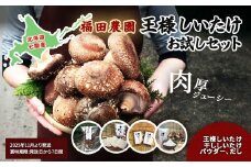 【2025年11月より発送】王様しいたけお試しセット (王様しいたけ・干ししいたけ・パウダー・だし) 福田農園 【 ふるさと納税 人気 おすすめ ランキング 王様しいたけ お試しセット しいたけ尽くし 北海道 七飯町 送料無料 】NAT005