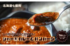 山川牧場育ちのジャー黒カレー&ハンバーグAセット（計7個） お手軽おかず ふるさと納税 人気 おすすめ ランキング 山川牧場 ジャー黒カレー ハンバーグ セット お手軽 おかず 北海道 七飯町 送料無料 NAN001