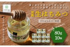 完熟生はちみつ ガロはちみつ・初夏（アカシア）（80g）10瓶セット お料理にも使える ふるさと納税 人気 おすすめ ランキング はちみつ ガロはちみつ 初夏 アカシア 完熟 生はちみつ 北海道 七飯町 送料無料 NAAB008