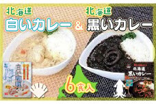  各賞受賞北海道産食材使用 黒いカレー(イカ入)&白いカレー(ほたて入)6食セット ふるさと納税 人気 おすすめ ランキング 黒いカレー 白いカレー 受賞 道知事賞  北海道 七飯町 送料無料 NAO005