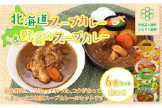  北海道スープカレー&野菜のスープカレー6食セット 北海道産帆立・野菜と鶏手羽使用 ふるさと納税 人気 おすすめ ランキング 北海道スープカレー 野菜のスープカレー スープカレー 北海道名物 北海道 七飯町 送料無料 NAO014