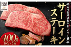 山川牧場ジャー黒サーロインステーキ400ｇ 【 ふるさと納税 人気 おすすめ ランキング 北海道ブランド牛 牛 牛肉 和牛 ジャー黒 サーロイン ステーキ サーロインステーキ ステーキ肉 牛ステーキ 北海道 七飯町 送料無料 】 NAN010
