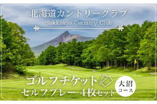 ゴルフチケット　セルフプレー（4枚セット）大沼コース 【 ふるさと納税 人気 おすすめ ランキング プリンスホテル 北海道カントリークラブ ゴルフチケット セルフプレー 北海道 七飯町 送料無料 】 NAG009