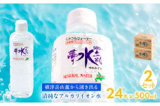 ミネラルウォーター夢水氣（500ml×24本）2セット 天然アルカリイオン水 軟水 【ふるさと納税 人気 おすすめ ランキング 天然アルカリイオン水 天然水 ミネラルウォーター 横津岳山麓 北海道 七飯町 送料無料】 NABI008