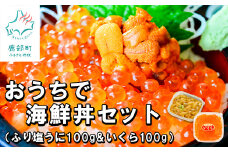 【緊急支援品】うにいくらセット 北海道 冷凍保存 ふり塩うに100g いくら100g うにいくら丼 おうちで海鮮丼セット 事業者支援