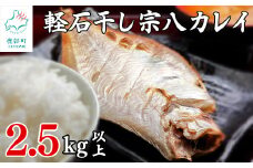 【緊急支援品】【訳あり】軽石を使った干物 北海道産カレイ 合計2.5kg以上 不揃い 傷 冷凍 事業者支援