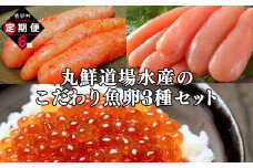 【定期便】丸鮮道場水産のこだわり魚卵３種セット 毎月計6回 小分け 食べ切り 食べきり