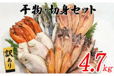 【2025年8月下旬発送】訳あり 干物・切身 セット 4.7kg以上 規格外 傷 不揃い 詰め合わせ おまかせ 干物 魚 ホッケ カレイ イワシ ご飯のお供 おつまみ