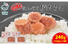 【丸鮮道場水産】お試し 北のハイグレード食品2021認定 北海道産 ほんのり焼たらこ 120g×2個（240g）