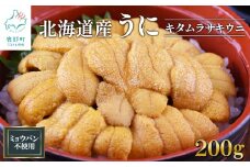 北海道産 うに200g （100g×2） キタムラサキウニ ミョウバン不使用 ふり塩うに 冷凍保存