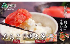 噴火湾の便り たらこ&バラ明太子セット＜カネキチ澤田水産＞ 魚卵 たらこ 明太子 森町 ふるさと納税 北海道 mr1-0054