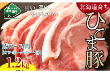 選べる配送月 10月発送 【北海道育ち ひこま豚】豚ロース肉1.2kg カツ・ポークソテー用 ＜酒仙合縁 百将＞ 森町 豚肉 とんかつ ポーク 北海道産 ふるさと納税 北海道 mr1-0331-10