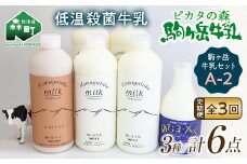 【毎月定期便】ピカタの森駒ヶ岳牛乳 乳製品セットA-2 全3回【ピカタの森 駒ケ岳牛乳】 低温殺菌牛乳 森町 牛乳 セット ノンホモ ミルク ヨーグルト 飲むヨーグルト コーヒー牛乳 ふるさと納税 北海道 mr1-0651