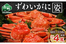 【順次発送】 ずわいがに姿 600～650g前後 4尾 ＜ワイエスフーズ＞ かに カニ 蟹 ガニ がに 森町 ふるさと納税 北海道 ずわいがに ずわいかに ズワイガニ mr1-0853-1