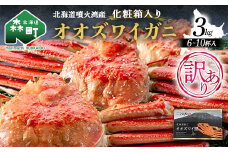 【訳あり】三特 オオズワイガニ 3kg（6～10杯） 北海道噴火湾産 化粧箱入 かに カニ 蟹 がに 森町 ふるさと納税 北海道 ずわいがに ずわいかに ズワイ ずわい mr1-0742