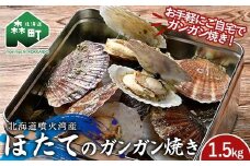 北海道噴火湾産 ほたて(二年貝)のガンガン焼き1.5kg 海産物 加工品 ほたて 帆立 ホタテ 魚介類 海鮮 森町 ふるさと納税 mr1-0980