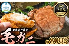 先行予約【厳選三特品】北海道産近海毛ガニ800g前後×1尾 2025年9月上旬発送開始予定【 毛がに 北海道 かに 蟹 かにみそ 小分け 毛蟹 海産物 食品 魚介 魚介類 海鮮 お取り寄せ お取り寄せグルメ 冷凍 魚介類 水産物応援 水産物支援 八雲町 北海道   】