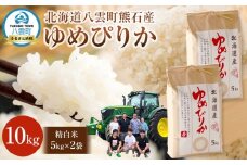 北海道八雲町熊石産 令和7年度産ゆめぴりか10kg[5kg×2袋](精白米)2025年10月上旬～発送開始【 北海道八雲町熊石産 ゆめぴりか 10kg 精白米 米 お米 おこめ コメ こめ おうちごはん 家庭用 八雲町 北海道 】