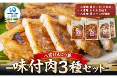 八雲けんこう豚 味付肉 3種セット【 肉 お肉 にく 豚 豚肉 味付肉 肉セット 食品 グルメ お取り寄せ お取り寄せグルメ    八雲町 北海道   】
