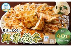 【食感と昆布だしにこだわり】 お酒によく合う野菜餃子40個(10個×4箱) 【 餃子 加工品 冷凍 おつまみ つまみ 食品 グルメ お取り寄せ お取り寄せグルメ 八雲町 北海道 】