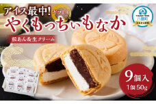 【ギフト用】アイス最中！やくもっちぃもなか(粒あん＆生クリーム) 9個入【 もなか モナカ 最中 和菓子 菓子 おかし 食品   グルメ お取り寄せ    】