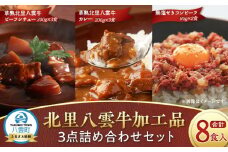 北里八雲牛加工品3点詰め合わせセット 【ビーフシチュー カレー コーンビーフ 加工品 肉加工品 おうちごはん 簡単調理 レトルト 詰め合わせ セット 食品 グルメ お取り寄せ お取り寄せグルメ  八雲町 北海道 】