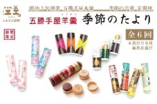 【早期予約】《6か月定期便》五勝手屋羊羹『季節のたより』全6回【令和8年4月～9月】毎月発送　期間・季節限定ようかん　創業150年 五勝手屋本舗　保存料不使用　和菓子　銘菓　名物　贈答用　ギフト　五勝手屋さんの定期便