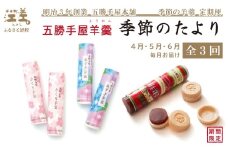 【早期予約】《3か月定期便》五勝手屋羊羹『季節のたより』全3回【令和8年4月～6月】毎月発送　期間限定ようかん　創業150年 五勝手屋本舗　保存料不使用　和菓子　銘菓　名物　贈答用　ギフト　五勝手屋さんの定期便