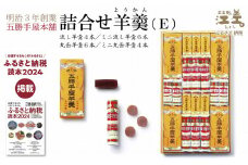 五勝手屋本舗『詰合せ羊羹』（E）流し羊羹4本／ミニ流し羊羹6本／丸缶羊羹6本／ミニ丸缶羊羹4本　金時豆のようかん　保存料不使用　五勝手屋羊羹の老舗　和菓子　銘菓　名物　贈答用　ギフト　お中元　お歳暮　お祝い　のし　熨斗