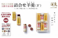 五勝手屋本舗『詰合せ羊羹』（F）ミニ流し羊羹3本／ミニ丸缶羊羹3本　金時豆のようかん　保存料不使用　五勝手屋羊羹の老舗　和菓子　銘菓　名物　贈答用　ギフト