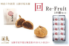 五勝手屋本舗『回/Re-Fruit』（10個）　金時豆のようかん　ドライいちじく　保存料不使用　五勝手屋羊羹の老舗　和菓子　銘菓　名物　贈答用　ギフト　お中元　お歳暮　お祝い　のし　熨斗