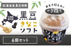 黒豆きなこソフト6個セット ふるさと納税 人気 おすすめ ランキング 黒豆 豆 まめ きな粉 きなこ アイス ソフトクリーム おやつ スイーツ 甘い おいしい 北海道 厚沢部 送料無料 ASP002