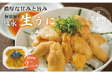 ＜小川の塩水ウニ 100g×2パック＞北海道 北海道産 道産 雲丹 ウニ うに 塩水うに 工場発送