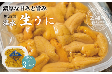 ＜小川の塩水ウニ　100g×3パック＞　ミョウバン不使用！工場直送