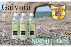 ＜Gaivota 2箱(500ml×24本/箱)＞北のハイグレード食品 天然シリカ水 ミネラルウォーター 軟水 北海道産 北海道 乙部町 天然水 美容 ケイ素 無添加 シリカ ガイヴォータ 美肌 ミネラル 口当たり まろやか 備蓄 災害用 非常用