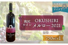 「奥尻ワイン」OKUSHIRI メルロー（赤）2021 ふるさと納税 ワイン わいん 赤ワイン 奥尻ワイン おくしりワイン メルロー OKUSHIRI 北海道 奥尻 送料無料  OKUM005