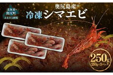 奥尻島産  冷凍縞エビ 250ｇ×3パック 【 ふるさと納税 人気 おすすめ ランキング 縞エビ エビ えび 海老 天ぷら エビフライ 刺身 プリプリ 新鮮 贈答品 北海道 奥尻町 送料無料 】 OKUJ005