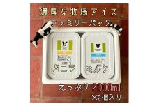 【北海道産搾りたて生乳使用】ひらかわ牧場のアイスクリーム 2個セットA バニラ フレッシュミルク 2Lパック ファミリー デザート スイーツ お取り寄せ ギフト せたな町 ふるさと納税