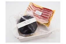 【優雅な朝食セット】真っ黒なチーズケーキパンとベーコンスライス セット チーズケーキ パン デザート スイーツ クリームチーズ おつまみ お取り寄せ ギフト 豚肉 北海道 せたな町 ふるさと納税