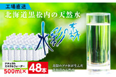 黒松内銘水 水彩の森 500ml×48本（2箱）飲料水 ミネラルウォーター 国産 防災 備蓄 災害