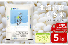 【隔月6カ月（偶数月お届け）】きたゆきもち 5kg 国産 北海道産 もち米 モチ米 コメ