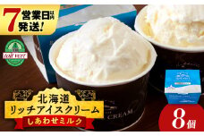 リッチアイスクリーム しあわせミルク 8個セット（100ml）アイス スイーツ おやつ 冷凍 食べ比べ