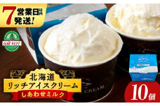 リッチアイスクリーム しあわせミルク 10個セット（100ml）アイス スイーツ おやつ 冷凍 食べ比べ