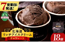 リッチアイスクリーム カカオ香るほどよい甘さのチョコレート 18個セット（100ml）アイス スイーツ おやつ 冷凍 食べ比べ