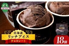 リッチアイスクリーム カカオ香るほどよい甘さのチョコレート 18個セット（100ml）アイス スイーツ おやつ 冷凍 食べ比べ