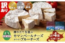 【訳あり・お試し】カマンベールチーズ・ホワイトブルーチーズ 90g　各2個