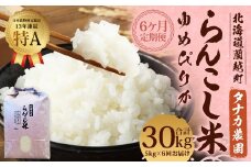 【6ヶ月定期便】 らんこし米 （ゆめぴりか） 5kg（タナカ農園）【2024年10月下旬より順次発送】 米 こめ コメ お米 白米 精米 ご飯 ごはん