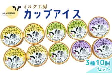 ニセコ高橋牧場ミルク工房 カップアイス3種10個セット【0311401】